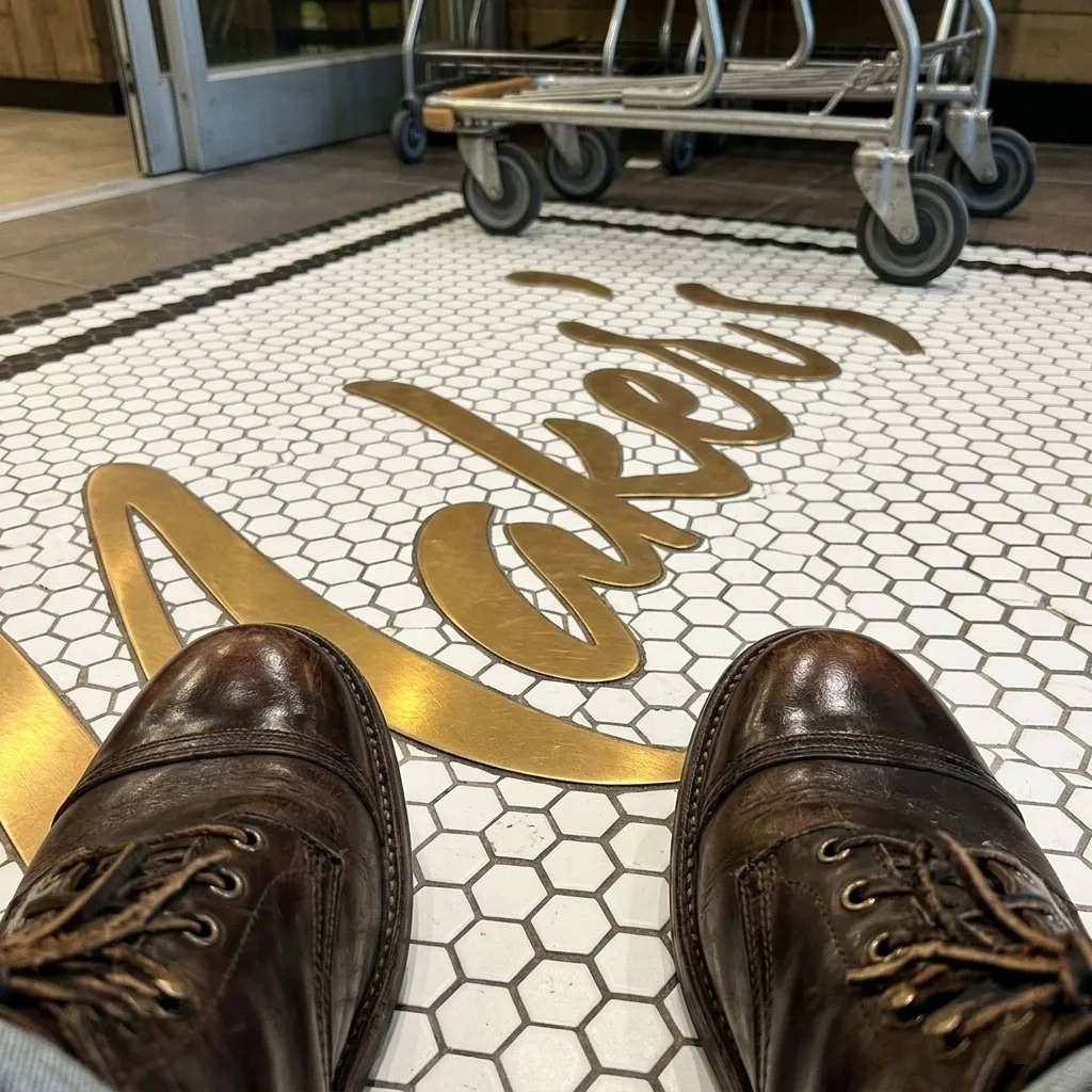 Mosaic monogram floor