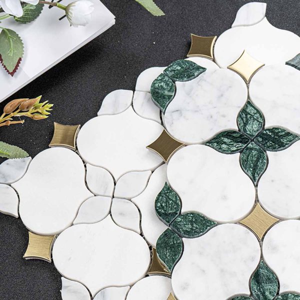 Chinese-style lantern patterned stone mosaic tiles