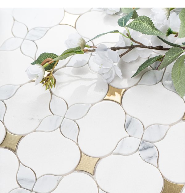 Chinese-style lantern patterned stone mosaic tiles