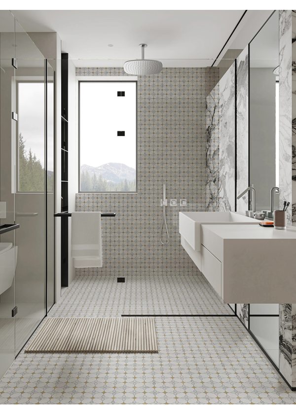 Chinese-style lantern patterned stone mosaic tiles