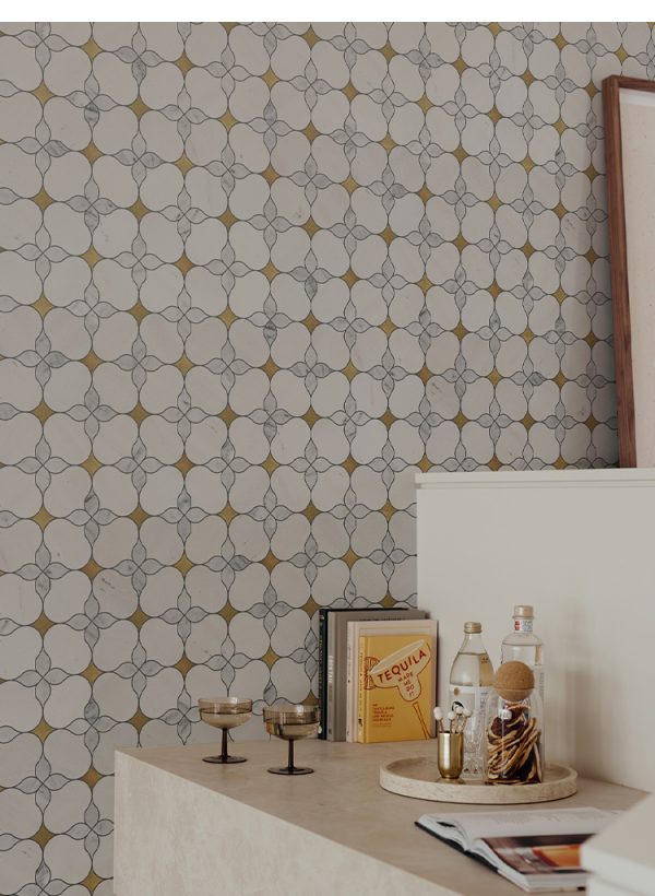 Chinese-style lantern patterned stone mosaic tiles