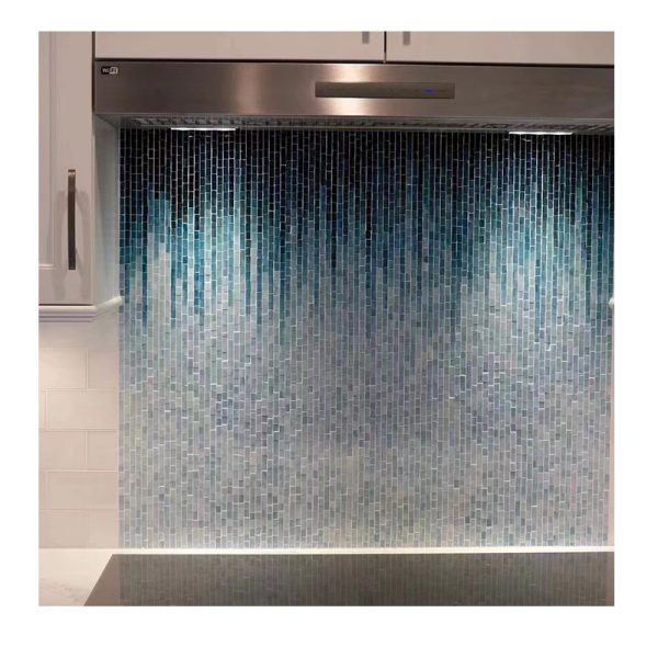 Gradient glass mosaic long strips
