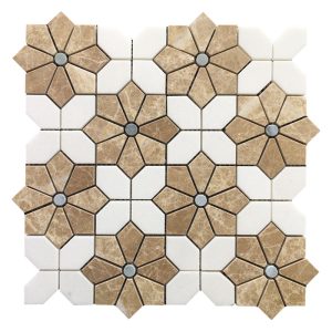 Coffee-colored stone mosaic wall stickers