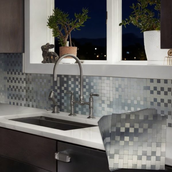 One Metal Mosaic Self Adhesive Tile