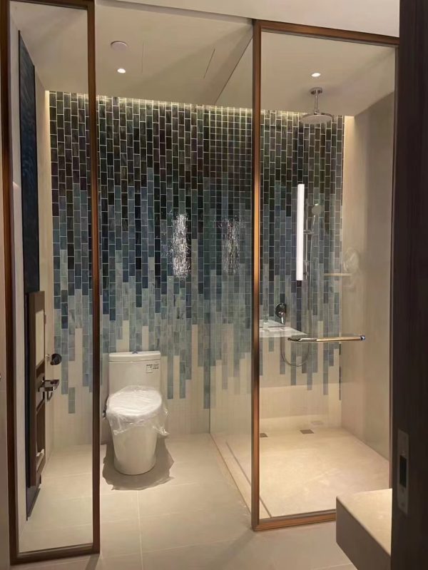 Gradient glass mosaic long strips