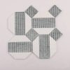 Pingpong Green & White Hexagon Marble