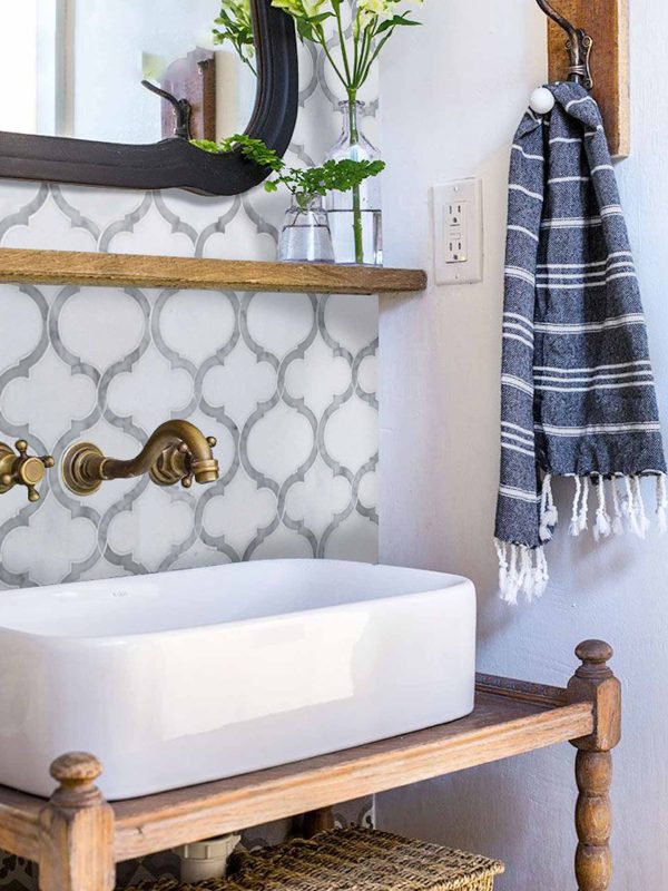 Anti-slip marble tiles