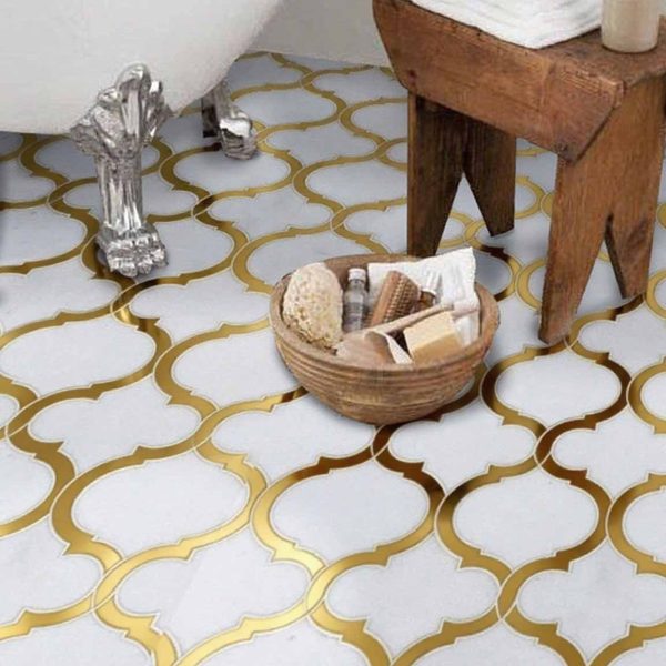 Anti-slip marble tiles