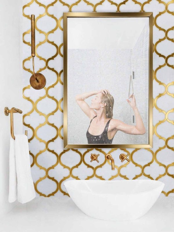 Anti-slip marble tiles