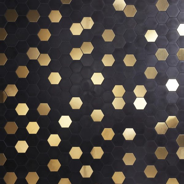 Large Mixed Metal Hexagon Floor
