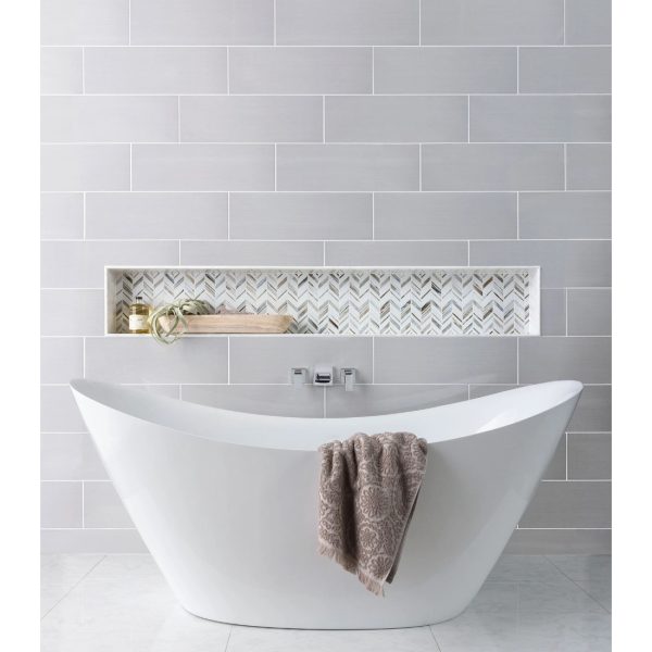 Alato Beachwalk Chevron Glass Mosaic Wall Tile