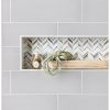 Alato Beachwalk Chevron Glass Mosaic Wall Tile