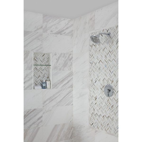 Alato Beachwalk Chevron Glass Mosaic Wall Tile