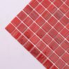 Red Square Glass Mosaic Bathroom Wall Tile