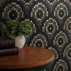 Metal and Natural Marble Pixel Mosaic Tiles