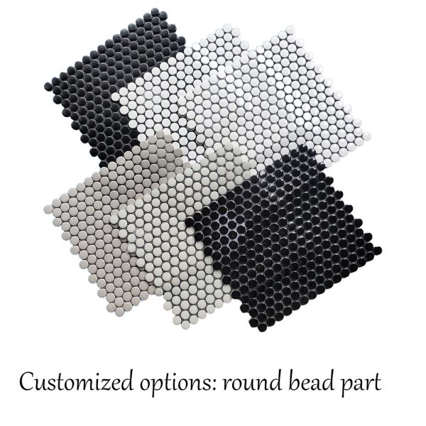 Custom Ceramic Mosaic - Water Jet Cut Copper Characters