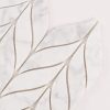 White Carrara Waterjet Leaf Marble
