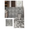High - Low Hexagonal Metal Mosaic Self - Adhesive
