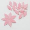 10pcs Leaf-shaped Glass Mosaic Tiles