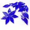 10pcs Leaf-shaped Glass Mosaic Tiles