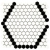 hexagon black matte porcelain mosaic floor and wall tile