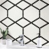 hexagon black matte porcelain mosaic floor and wall tile