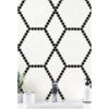 hexagon black matte porcelain mosaic floor and wall tile