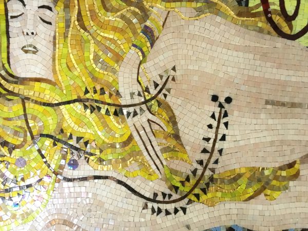 Water snakes-handmade Cutting art mosaic