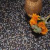 Mini Black Square Iridescent Glass Mosaic Tiles