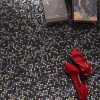 Mini Black Square Iridescent Glass Mosaic Tiles