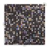 Mini Black Square Iridescent Glass Mosaic Tiles