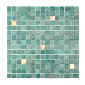 Green &Gold Glass Mosaic Bathroom Tile