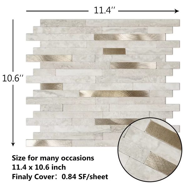 PVC Metal Mosaic Self - Adhesive