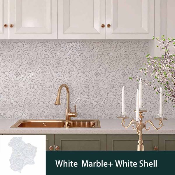 Rose - Shaped Mosaic Marble