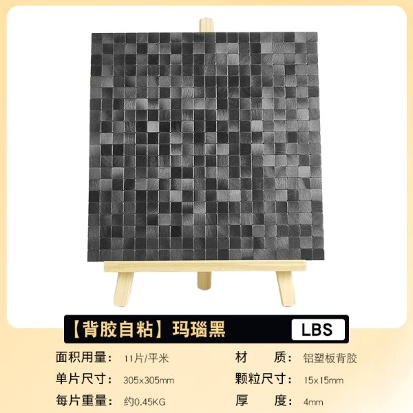Mmall Square PVC Metal Mosaic Self - Adhesive