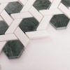 Green\Gray  & White Lattice Marble