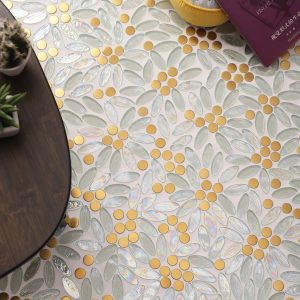 Oval Glass Mosaic Polished Pixel Tiles