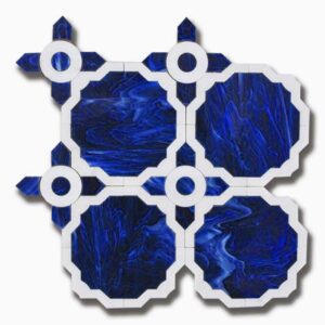 Artistic Geometric Glass Mosaic Tile
