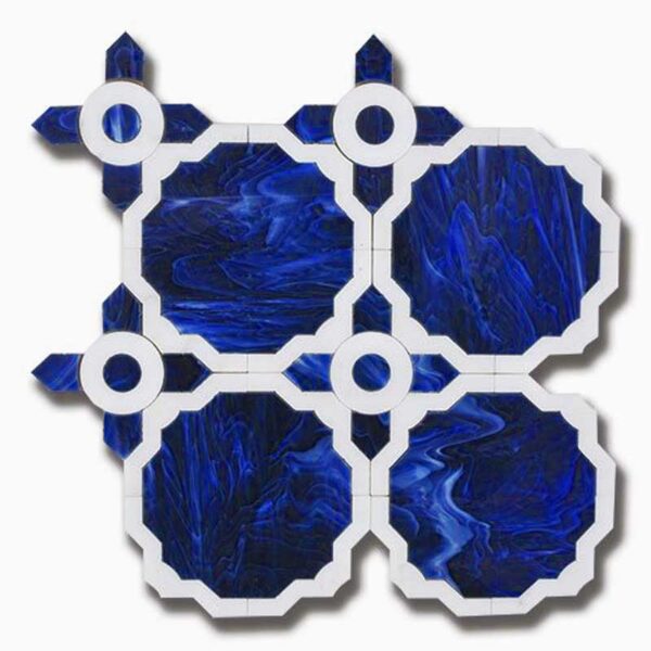 Artistic Geometric Glass Mosaic Tile