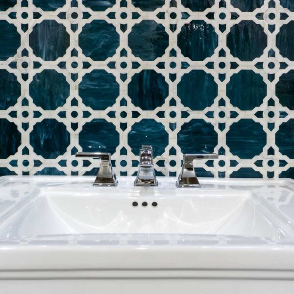 Artistic Geometric Glass Mosaic Tile