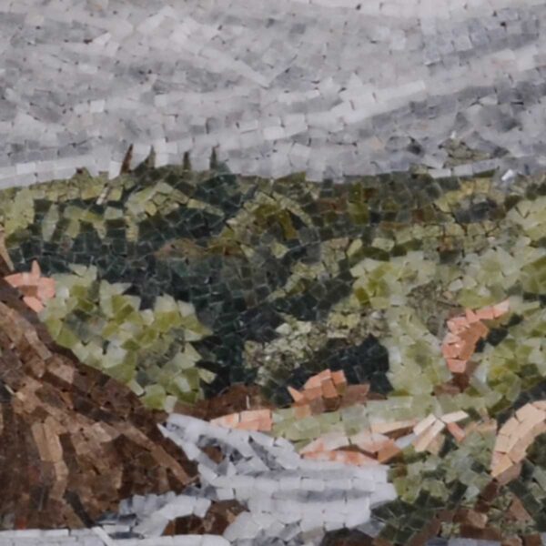 Exquisite Marble Mosaic Landscape Art