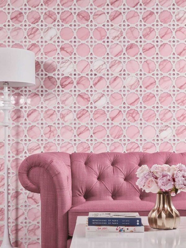 Artistic Geometric Glass Mosaic Tile