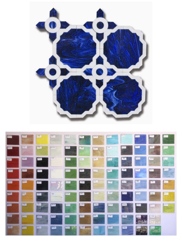 Artistic Geometric Glass Mosaic Tile