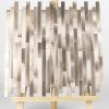 Glod/Blue Strip PVC Metal Mosaic Self - Adhesive