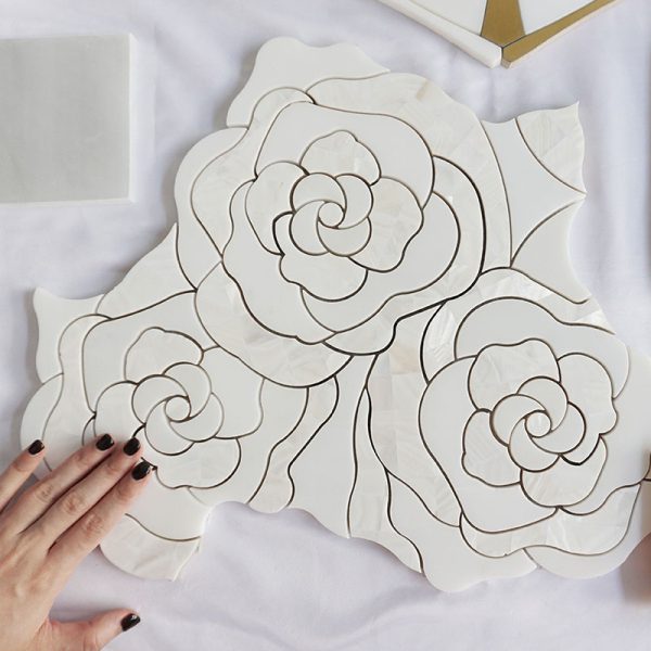 Rose - Shaped Mosaic Marble