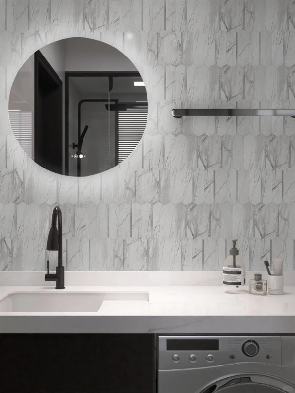 Arrow Stone PVC Metal Mosaic Self - Adhesive