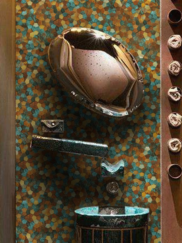 Shield PVC Metal Mosaic Self - Adhesive