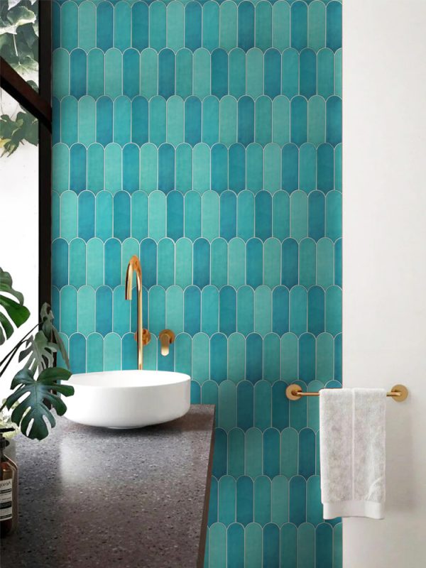 Colored feathers PVC Metal Mosaic Self - Adhesive