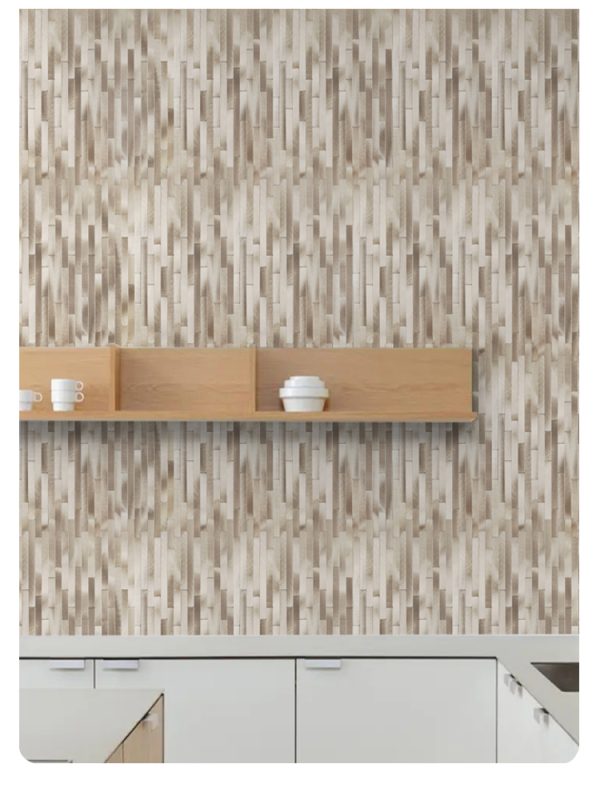 Glod/Blue Strip PVC Metal Mosaic Self - Adhesive
