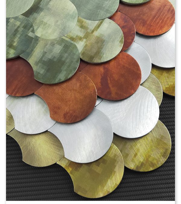 Scallops PVC Metal Mosaic Self - Adhesive